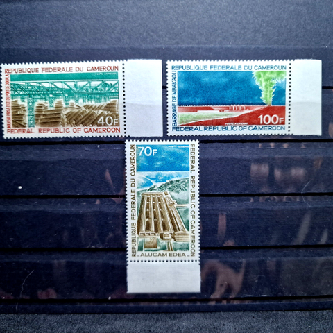 Fransk Afrika - Kamerun 3 Luftpost Frimerker Margin Sett