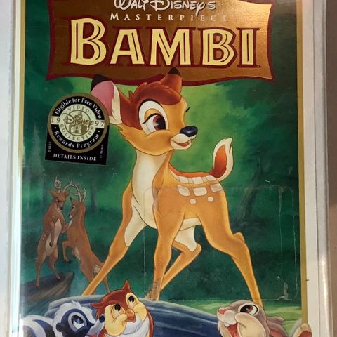 Masterpiece Bambi Vhs 1997  #9505 🔥FORSEGLET!! 🚨SJELDEN!