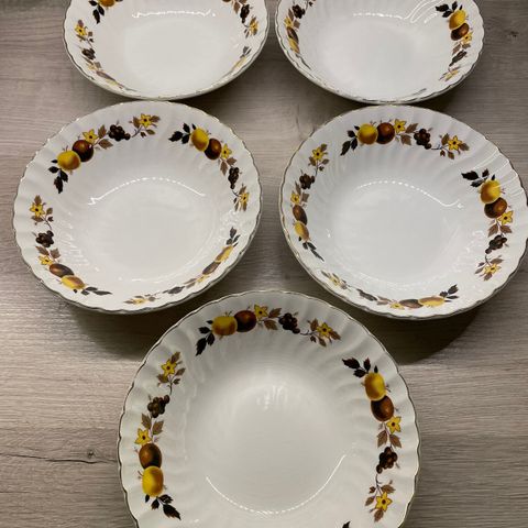 Vintage english ironstone tableware Staffordshire dype skåler