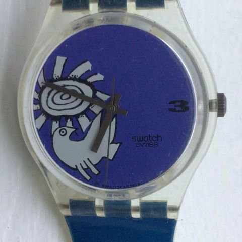 SWATCH armbåndsur fra 1995 VIVE LA PAIX GK206 Artist Corneille New