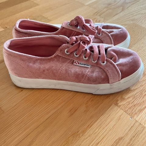 Superga velour-sko str. 38