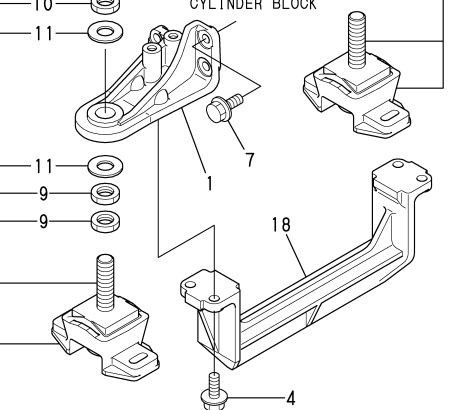 Yanmar 6LP / 6LPA Engine Support Bracket