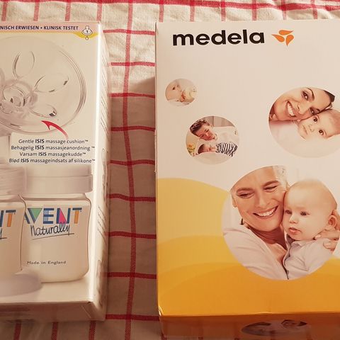 Avent manuell og Medela Swing elektrisk brystpumpe