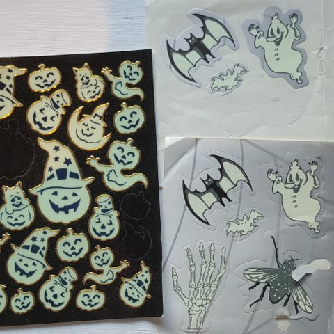 Tre + ett ark med ulike Halloween-effekter Til negler eller gjenstander . trnd