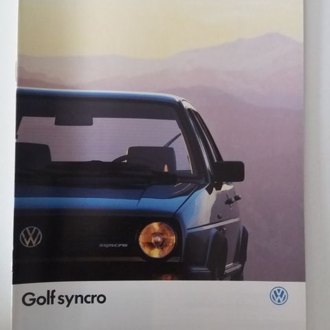 VW GOLF SYNCRO -brosjyre. (NORSK)