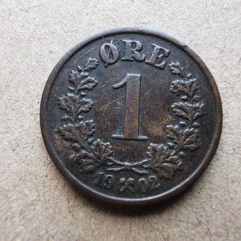 1 øre 1902 Oscar II