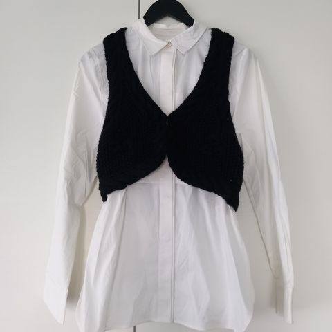 New Ilse Jacobsen knit 50% wool vest, S/M