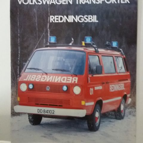 VW Transporter Type 2 , T3 REDNINGSBIL -brosjyre. (NORSK)