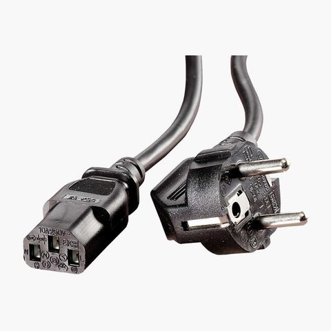 Strømkabel / strømledning / apparat kabel, 1 - 1.8m (C13)