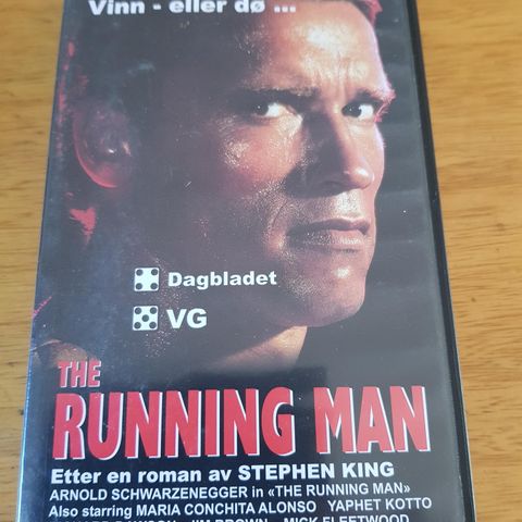 The Running Man med Arnold Schwarzenegger vhs
