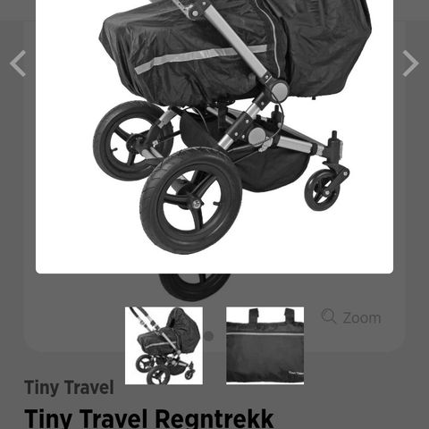 Tiny Travel Regntrekk Barnevogn Liten Liggedel