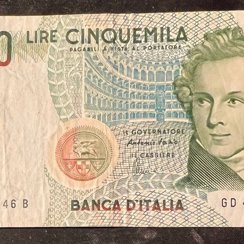 ITALIA. 5000 LIRE. 1996. P-111c. Kv 1