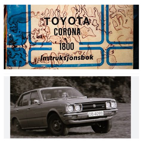 Toyota Corona 1800 instruksjonsbok