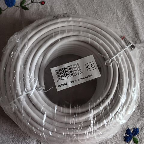 Dobbeltskjermet coax cable 25 m