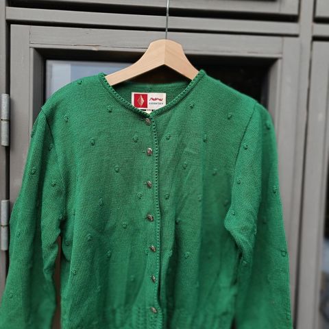 Vintage jakke i nydelig grønn farge