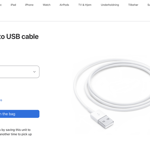 New Apple iPhone's Original Lightning to USB Cable (1 meter)