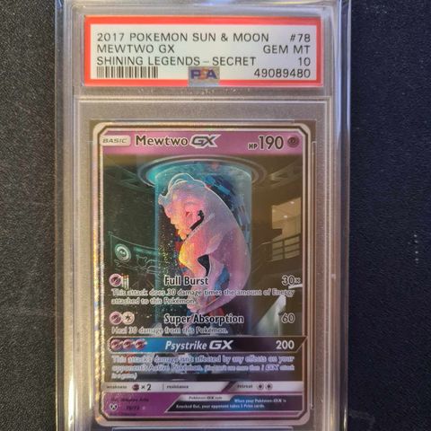 Mewtwo GX Shining Legends - Secret PSA 10