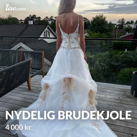 Nydelig prinsesse brudekjole