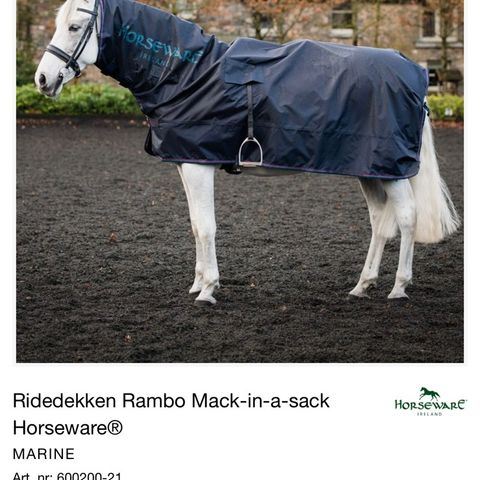 Horseware Mack-in-a-sack regn-ridedekken strl M