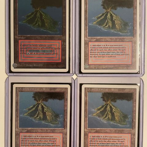 Magic the gathering - Volcanic Island (Unlimited og Revised)