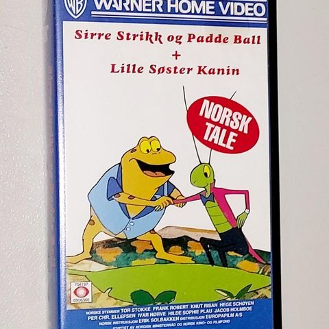 VHS SMALL BOX.SIRRE STRIKK OG PADDE BALL + LILLE SØSTER KANIN.