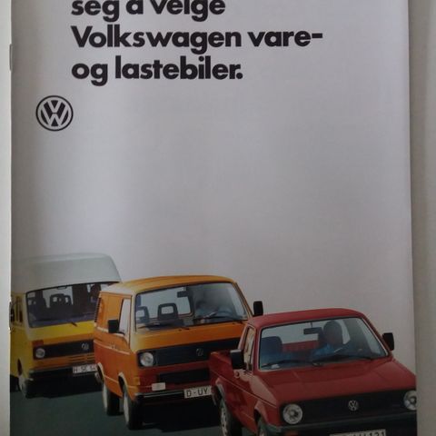 Volkswagen Vare og Lastebiler -brosjyre. (NORSK)