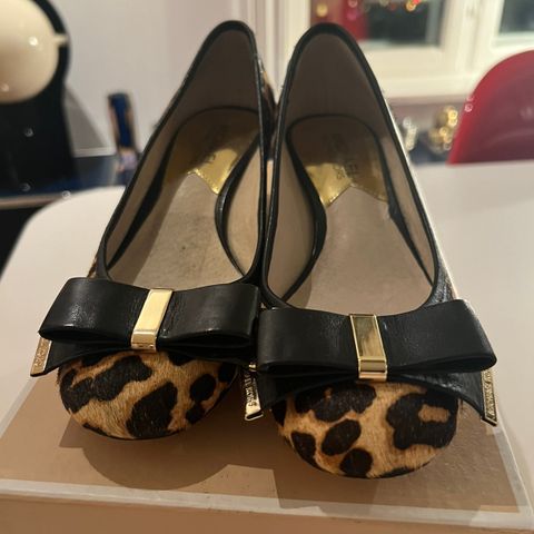 Michael Kors leopard print skinn sko str. 36