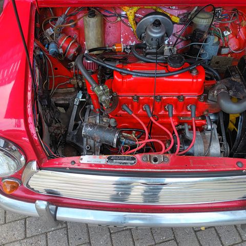 1275 motor og gearbox til Austin / Morris mini