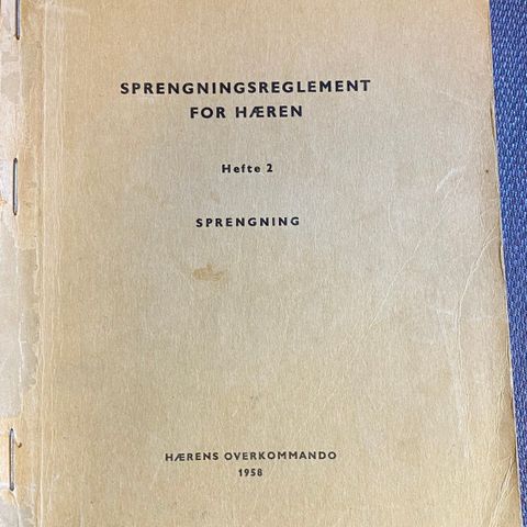 SPREGNINGSREGLEMENT FOR HÆREN UD 9-11-2 fra 1958