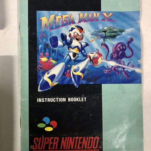 Mega Man X Instruksjonsbok snes