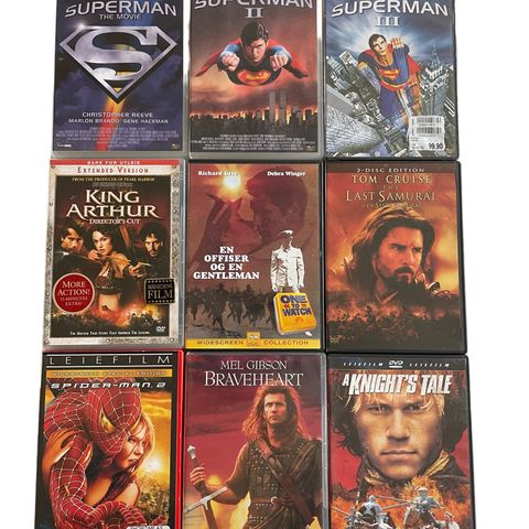 9 stk DVD filmer