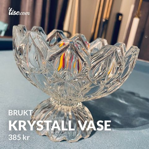 Utrolig vakker ekte krystall vase💖