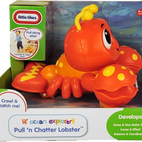 Little Tikes 638534 Lil' Ocean Explorers Pull 'n Chatter Lobster Toy