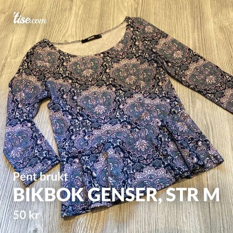 GENSER/MØNSTRET/BIK BOK