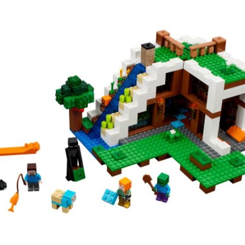 Lego Mine craft - The waterfalls base**