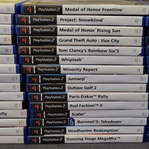60+ Playstation 2 spill Ny pris!