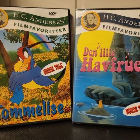 H.C. Andersens filmfavoritter, x3 filmer, 2 stk er NY, uåpnede