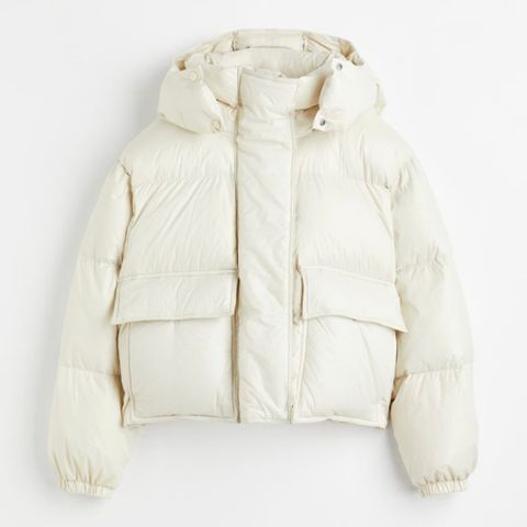 Oversized dunjakke puffer jakke