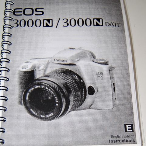 Canon EOS 3000N and 3000N Date bruksanvisning på Engelsk