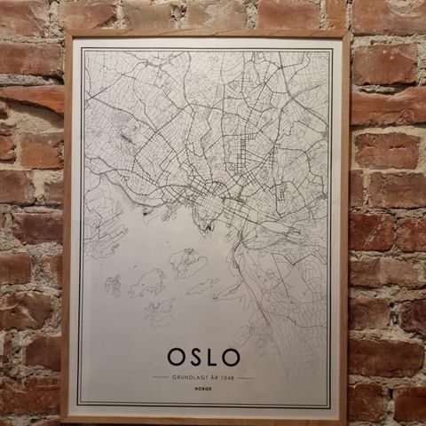 Oslo plakat med ramme
