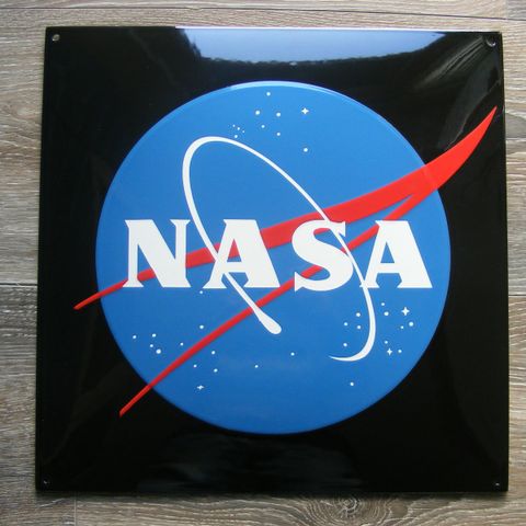 Emaljeskilt NASA - gratis frakt