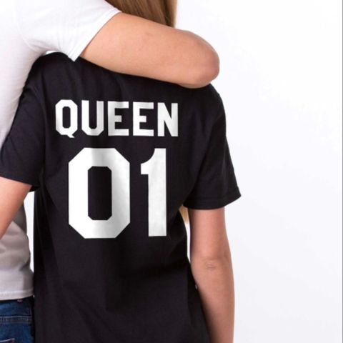 «Queen» t-skjorte i svart str. s