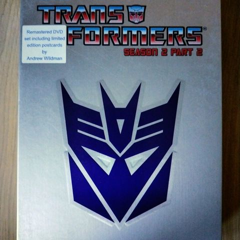 Dvd. Transformers. Sesong 2. Del 2. Fra 1986. Tegnefilm. Engelsk.