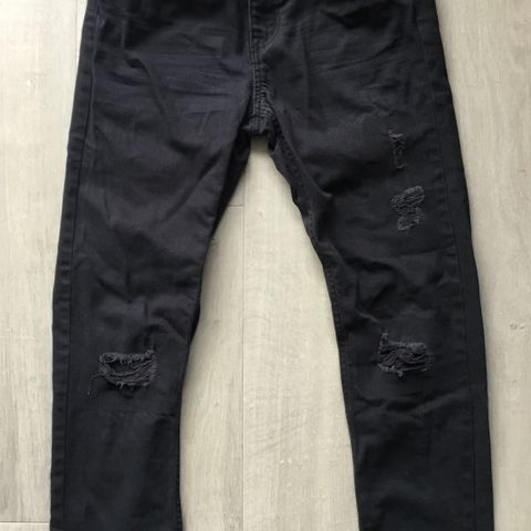 Bukse jeans sort 9-10 år