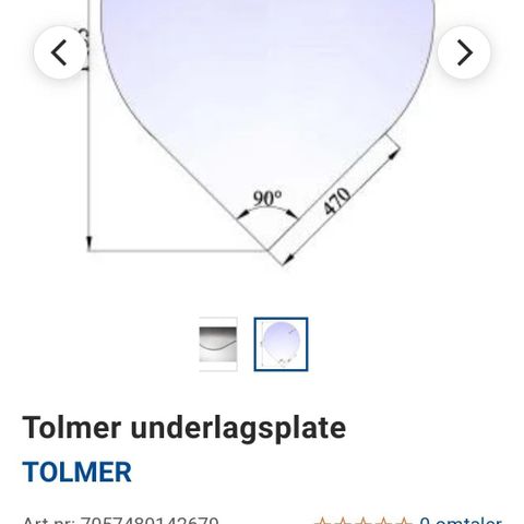 NY/UBRUKT Tolmer peisunderlagsplate