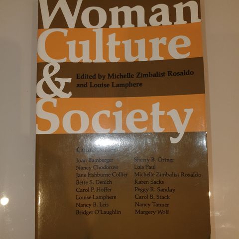 Woman, culture and society. Michelle Zimbalist Rosaldo, Louise Lamphere