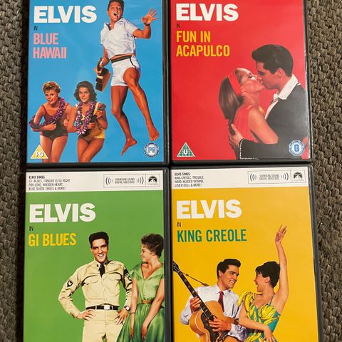 [DVD] Elvis Collection - 1958/60/61/63 (norsk tekst)