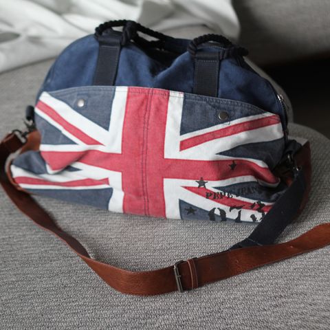 Ubrukt PEPE JEANS Retro Mod Union Jack Holdall Bag, helgveske, treningsbag