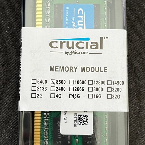 CRUCIAL DDR3L 8GB 1066 MHz (PC3-8500) MAC RAM SODIMM 204-Pins