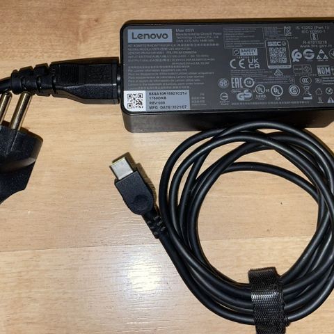 Lenovo  USB-C 65W AC Adapter [ ADLX65YCC3D ] / 20V 3.25A
